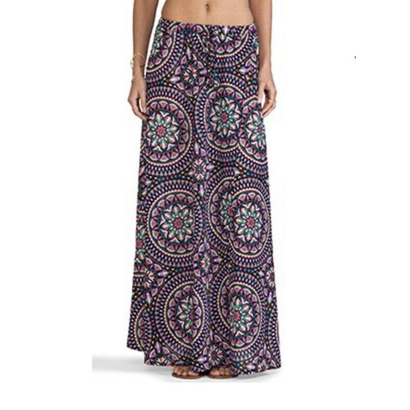 Tigerlily Cairo Maxi Skirt with Slit Size Medium Kaleidoscope Multicolor - Picture 1 of 16